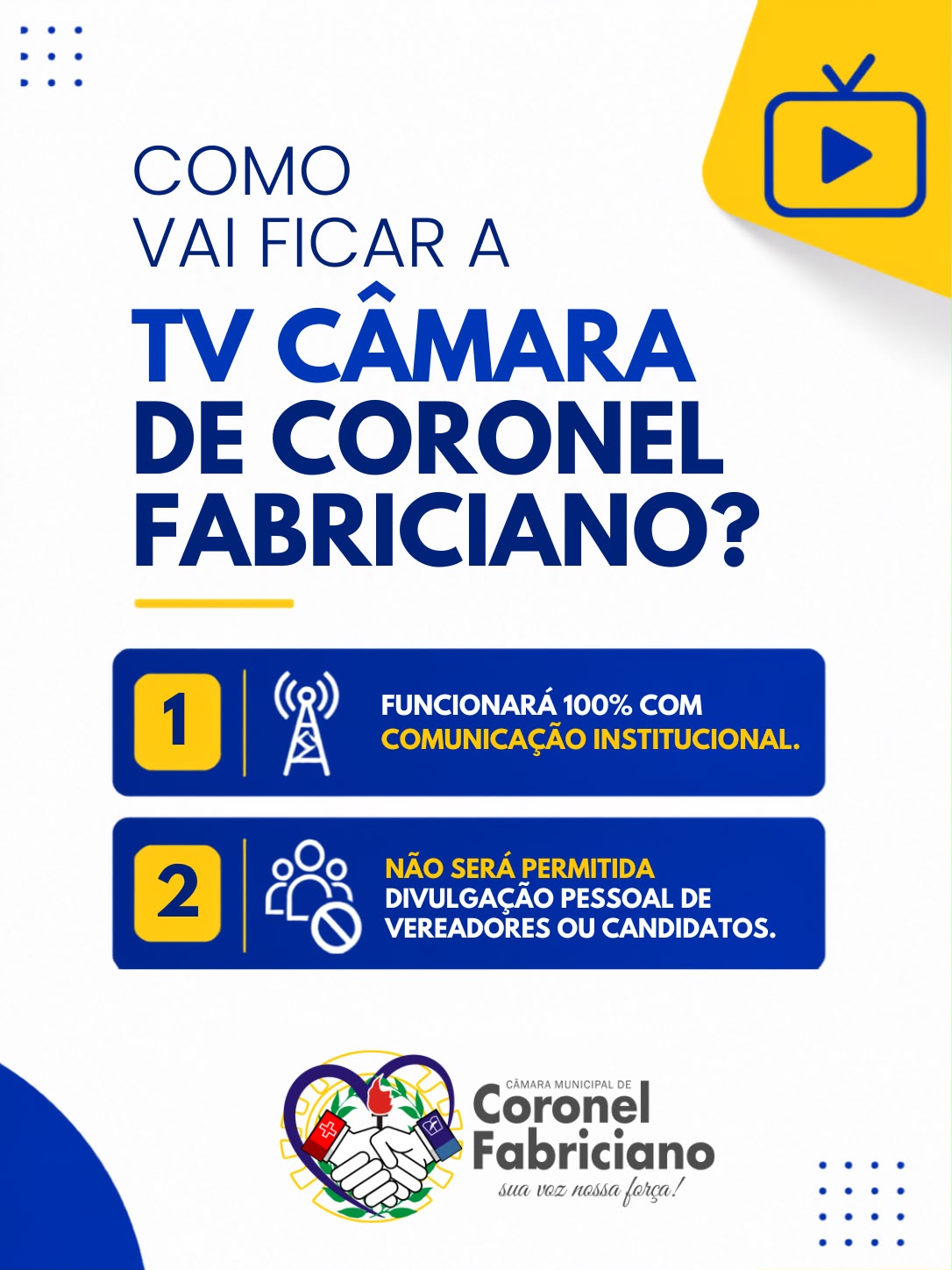 O que se pode publicar na Câmara de Guaporé
